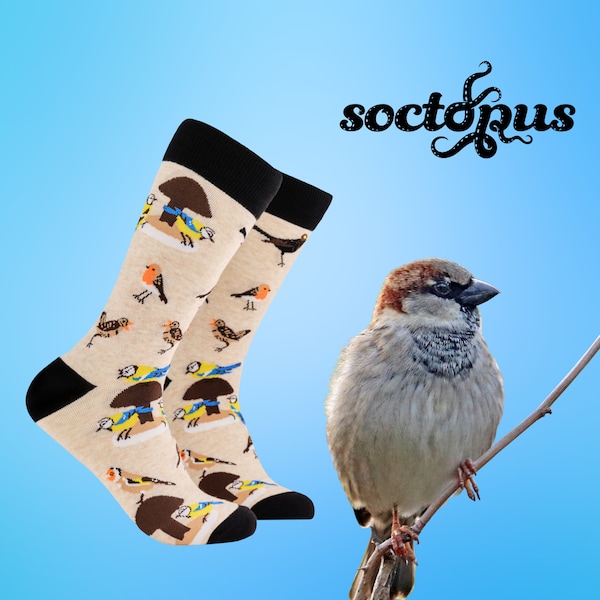 Vogelsocken – Neuheitssocken – Sockengeschenke – Vogelgeschenke – Tweet-Füße – Unisex-Socken – Socken für Männer – Socken für Frauen – Vogelgeschenke für Frauen