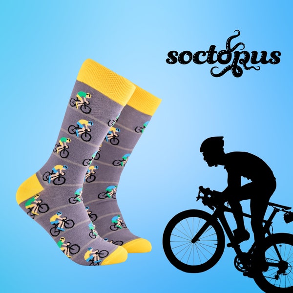 Peleton Socks - Sock Gifts - Novelty Socks -  Racing Bike - Cycle Gifts - Unisex Socks - Socks Gifts - Socks for Men - Socks for Women