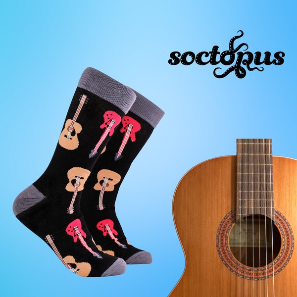 Guitar Socks - Sock Gifts - Novelty Socks - Guitar Player Gift - Guitar Gifts - Unisex Socks - Socks Gifts - Socks for Men - Socks for Women