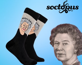 Queen Elizabeth Socks - Royal Family Socks - Royal Gifts - Socks Gifts - Novelty Socks - Unisex Socks - Socks for Men - Socks for Women