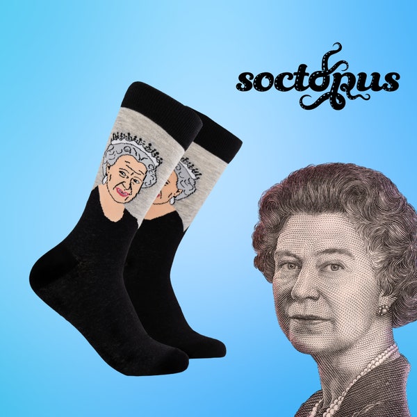 Queen Elizabeth Socken - Königsfamilie Socken - Königliche Geschenke - Socken Geschenke - Neuheit Socken - Unisex Socken - Socken für Männer - Socken für Frauen