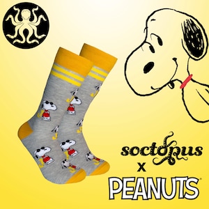 Snoopy Joe Cool Socks - Socks Gifts - Novelty Socks - Peanuts Inspired Footwear for Men and Women - Fun and Stylish Sock Designs