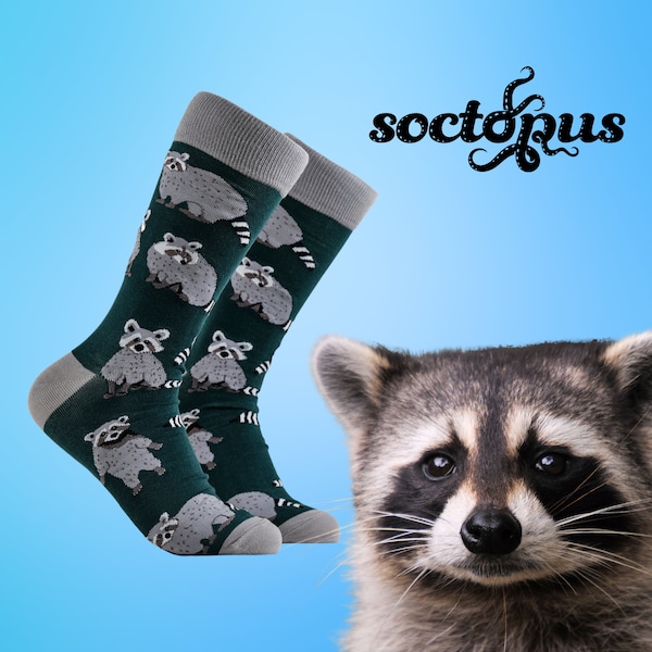 Racoon socks - Trash Panda Socks - Racoon Lover Socks - Socks Gifts - Novelty Socks - Unisex Socks - Socks for Men - Socks for Women