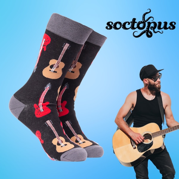 Guitar Socks - Sock Gifts - Novelty Socks - Guitar Player Gift - Guitar Gifts - Unisex Socks - Socks Gifts - Socks for Men - Socks for Women
