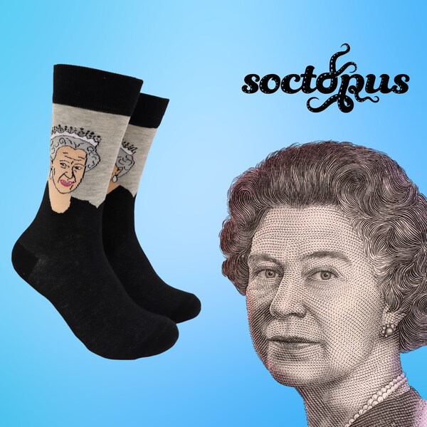 Queen Elizabeth Socken - Königsfamilie Socken - Königliche Geschenke - Socken Geschenke - Neuheit Socken - Unisex Socken - Socken für Männer - Socken für Frauen