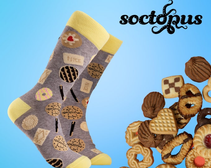 Biscuits Socks - Biscuit Lover Socks - Biscuit Gifts - Socks Gifts - Novelty Socks - Unisex Socks - Socks for Men - Socks for Women