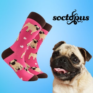 Pug Dog Socks - Pug Love Socks - Pug Lover Gifts - Pug Gifts - Socks Gifts - Novelty Socks - Unisex Socks - Socks for Men - Socks for Women