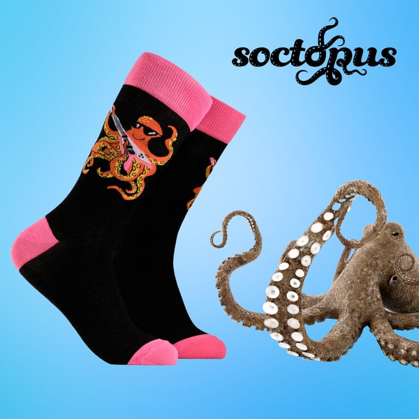 Rocktopus Socks - Octopus Gifts - Octopus Clothing - Sock Gifts - Novelty Socks - Unisex Socks - Socks for Men - Socks for Women