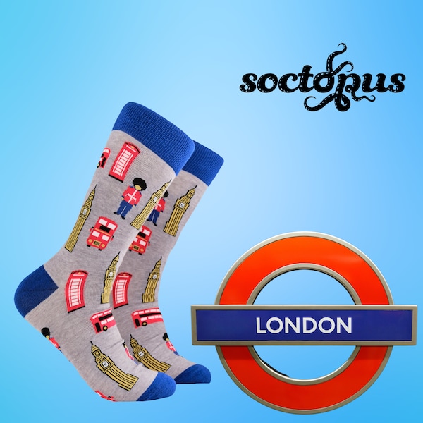 London Socks - Socks Gifts - Novelty Socks - London Gift - British Gifts - London Town - Unisex Socks - Socks for Men - Socks for Women