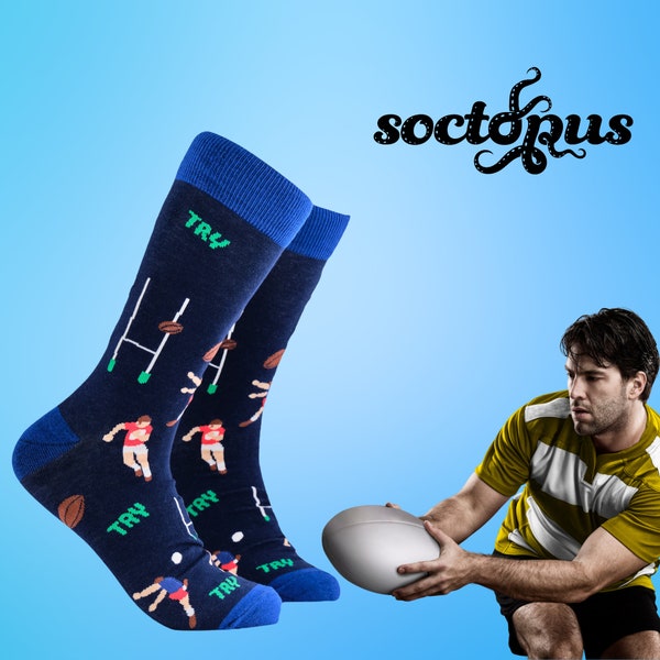 Rugby Socks - Rugby Gifts - Rugby Player Gift - Sock Gifts - Novelty Socks - Unisex Socks - Socks for Men - Socks for Women