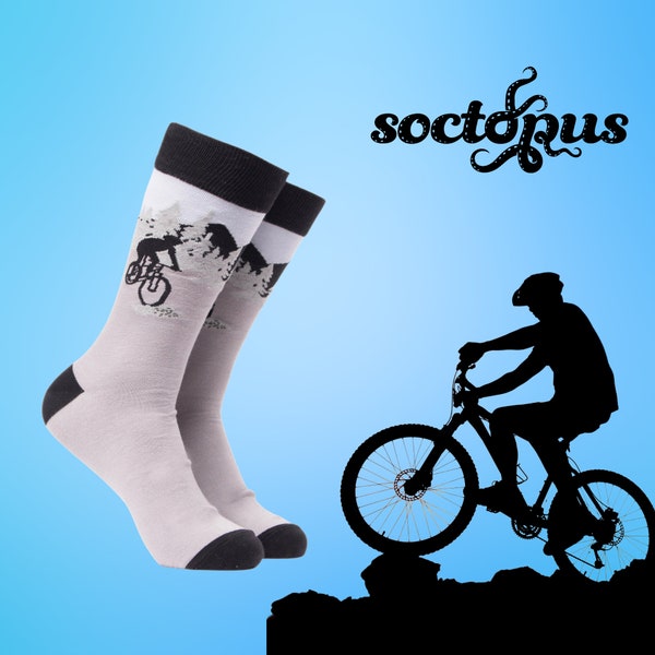 Mountain Bike Socks - Sock Gifts - Novelty Socks - Mountain Bike - Off Roading - Mountain Bike Gifts - Socks Gifts - Socks for Men - Unisex