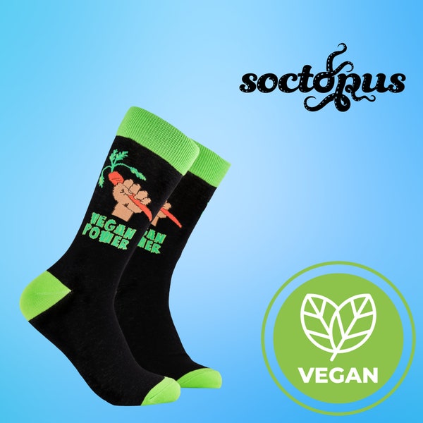 Vegan Power Socks - Vegan Gifts - Eco Gifts - Socks Gifts - Novelty Socks - Unisex Socks - Socks for Men - Socks for Women