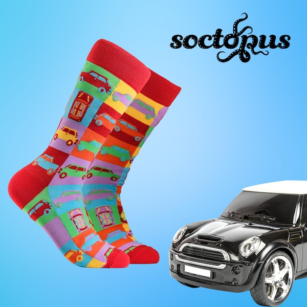 Mini AM2 Socks - Mini Cooper - Mini Car - Sock Gifts - Novelty Socks - Unisex Socks - Socks for Men - Socks for Women
