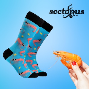 Prawnstar Socken - Fisch Geschenk - Fisch Geschenk - Socken Geschenke - Neuheit Socken - Unisex Socken - Socken für Männer - Socken für Frauen