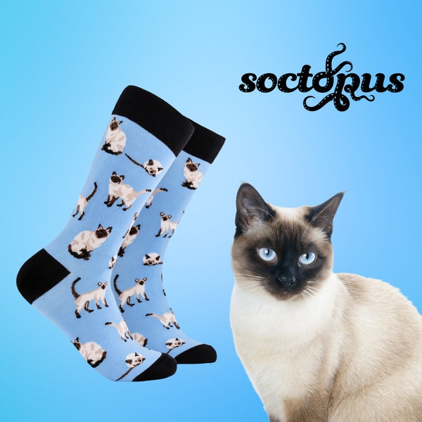 Siamese Katzensocken - Katzen Geschenke - Katzenliebhaber - Socken Geschenke - Neuheit Socken - Unisex Socken - Socken für Männer - Socken für Frauen