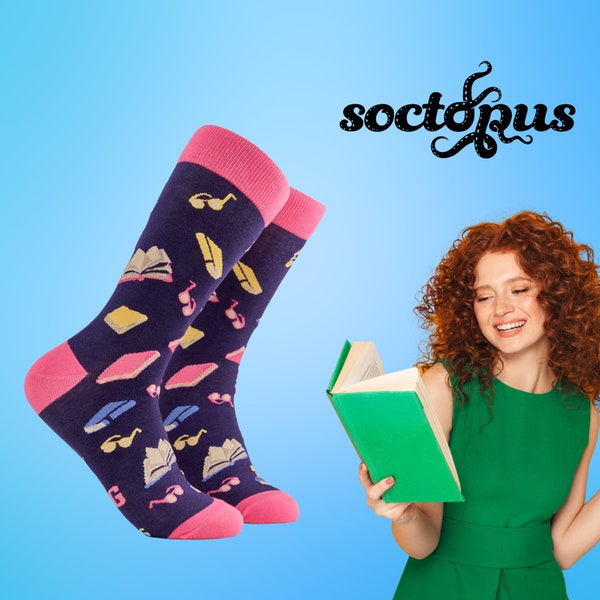 Reading Socks - Socks Gifts - Novelty Socks - Reader Gift - Bookworm Gifts-  Bookworm - Unisex Socks - Socks for Men - Socks for Women