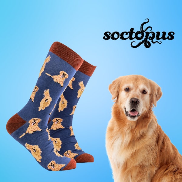 Golden Retriever Socks - Novelty Socks - Golden Retriever Gifts - Golden Retriever Lover - Golden Retriever Mum - Sock Gifts - Socks for Men