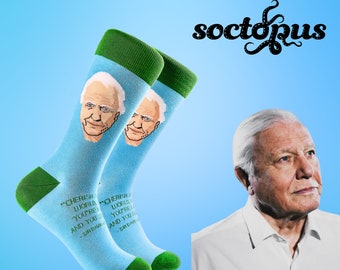 David Attenborough Socks - Novelty Socks - Socks Gifts - Nature Socks - Nature Lover - Nature Gifts for Her - Nature Gifts for Men