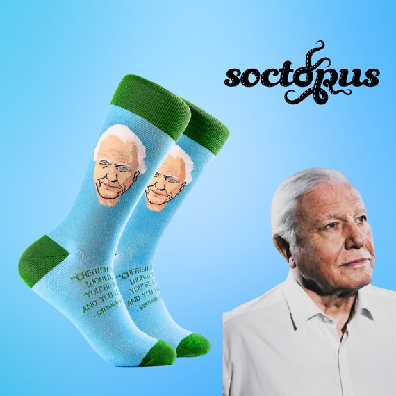 Chaussettes David Attenborough Chaussettes fantaisie Cadeaux chaussettes  Chaussettes nature Amoureux de la nature Cadeaux nature pour elle Cadeaux nature  pour homme -  France