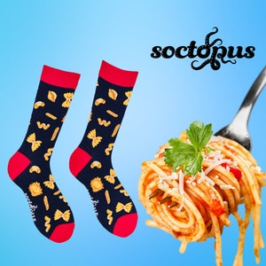 Pasta Lover Socks Pasta Gifts Italian Gifts Sock Gifts Novelty Socks Unisex Socks Socks for Men Socks for Women image 2