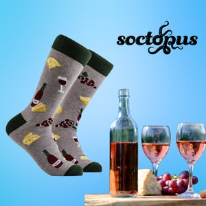 Cheese and Wine Socks