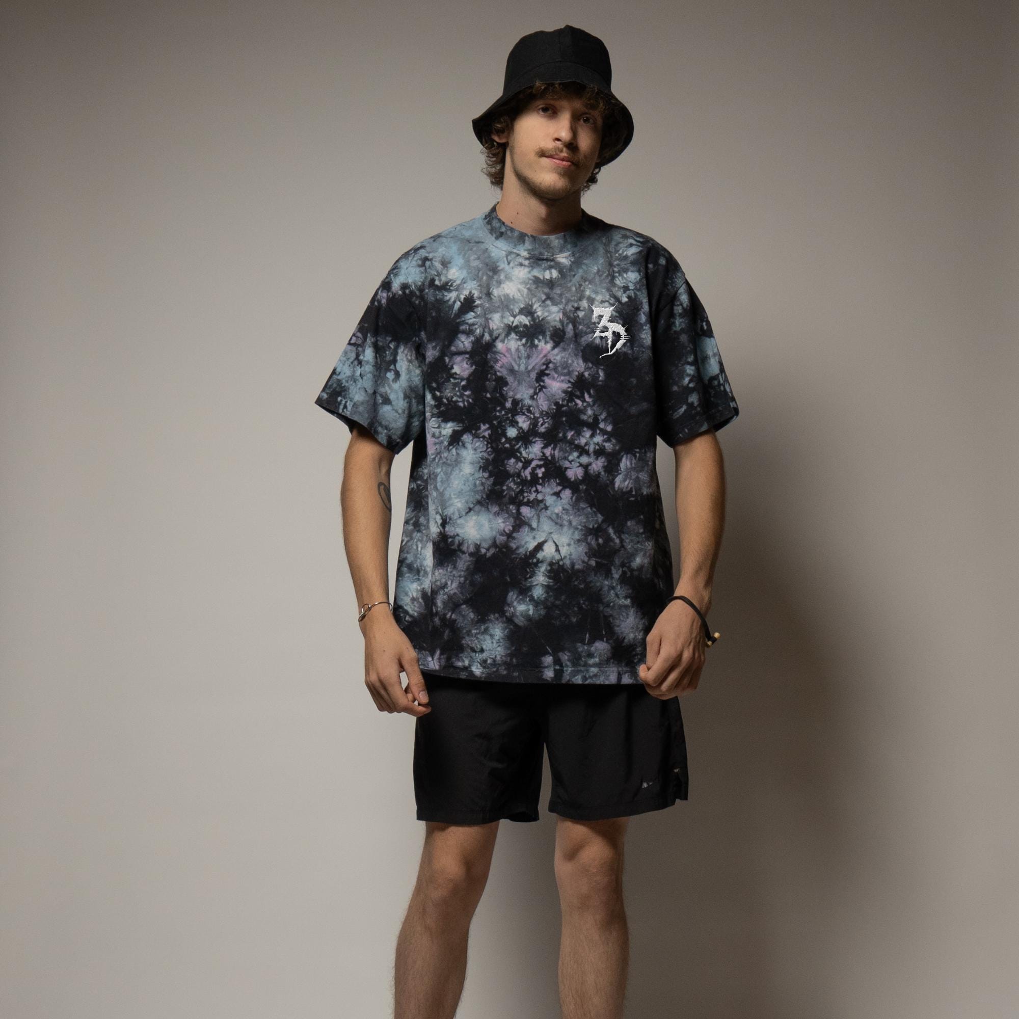 Zeds Dead Unisex Oversized Tie-dye Rave T-shirt–embroidered