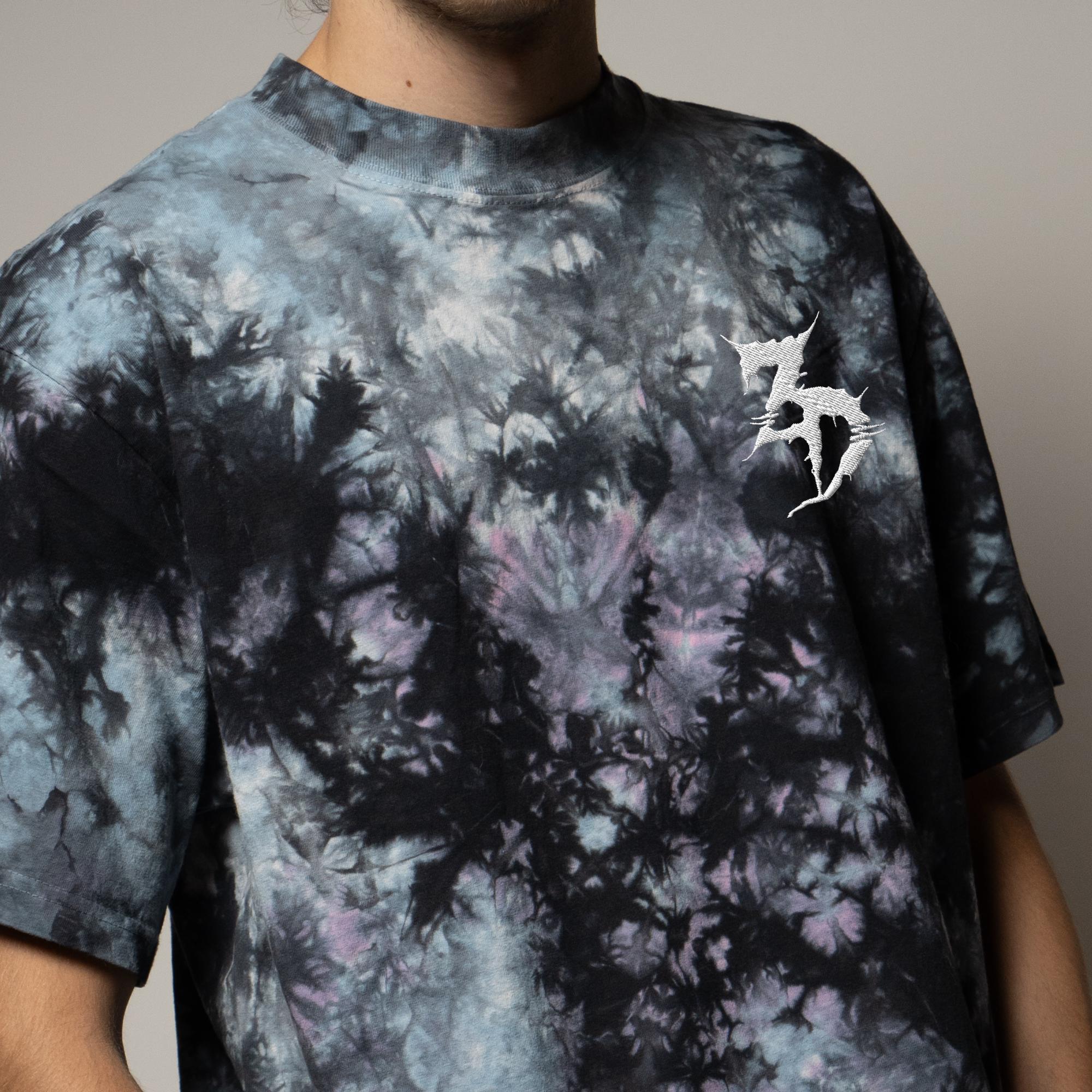 【WHO.A.U】SSteve Head Patch Dyed T-shirt[B] Vintage 90's Alien Head Area 51 Bleach T Shirt Medium 1997