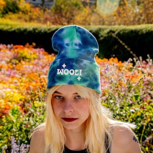 Wooli Embroidered Tie-Dye Rave Beanie – Dubstep Festival Hat