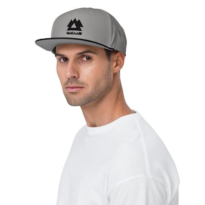 Wakaan Snapback Hat – Embroidered Rave Hat – EDM Festival Cap – Dubstep Flat Brim – Bass Music Headwear - Adjustable Hat