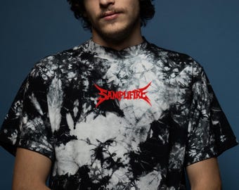 Samplifire Embroidered Unisex Tie-Dye Rave T-Shirt – EDM Bass Music Festival Tee