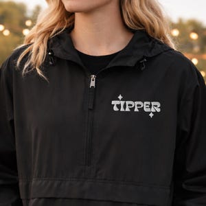 Tipper Embroidered Champion Packable Jacket – Rave Festival Windbreaker