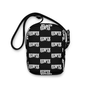 Reaper Utility Crossbody Bag – Rave Festival Sling Pack, EDM Streetwear Shoulder Bag, Dubstep Concert Pack Alternative, Unisex Bag