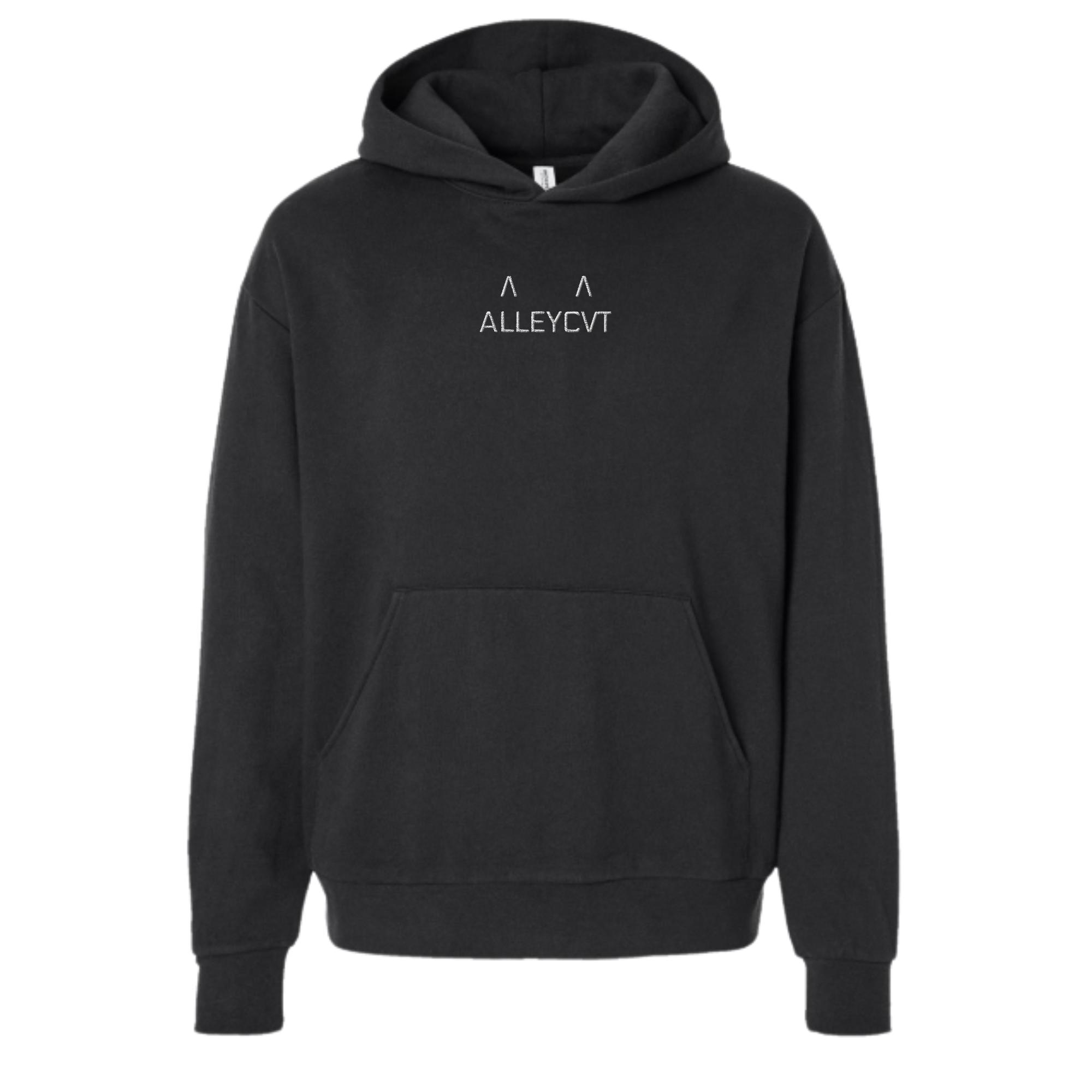 Tシャツ・カットソー +AMBLER+ Three star embroidery unisex hooded sweatshirt blac Alleycvt Embroidered Unisex Hoodie - Etsy