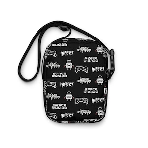 Dubstep Utility Crossbody Bag – Rave Festival Sling Pack, EDM Streetwear Shoulder Bag, Dubstep Concert Pack Alternative, Unisex Bag