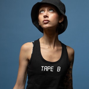 Tape B Tank Top – Rave Festival Outfit | Dubstep Streetwear | Bass Music Clothing | EDM Unisex Tank | Trippy Party Top | Basshead Gift