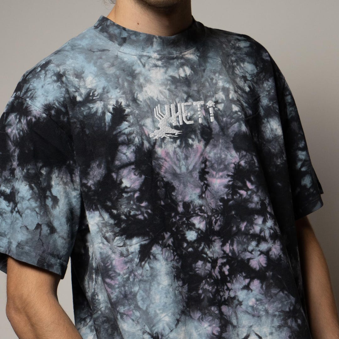 Yheti Unisex Oversized Tie-dye Rave T-shirt –embroidered EDM Festival ...