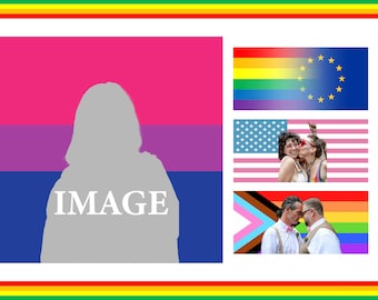 LGBTQIA Flag with Multiple Size, Custom text LGBT flag, Pridemonth flag, Gay Pride flag Bisexual flag.