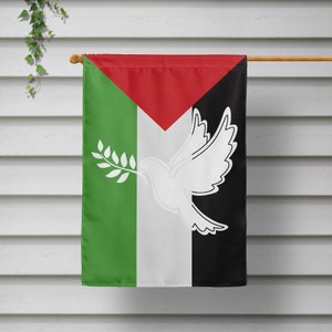 Save Palestine Garden Flag Double-Sided Burlap Stop the war Stop harming civilians Free Palestine
