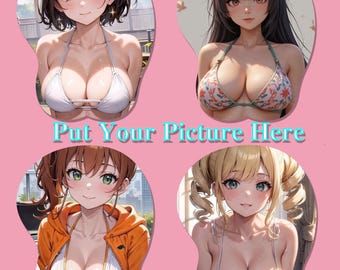 3D Boob or Butt Mouse Pad Wrist Rest | Silicone Ergonomic Anime Oppai Gaming Mousepad | Funny Novelty Gamer Gift for Him Office Desk