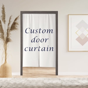 Custom Noren Door Curtain – Japanese Split Photo/Logo Doorway Divider | Personalized Kitchen & Restaurant Entry Tapestry