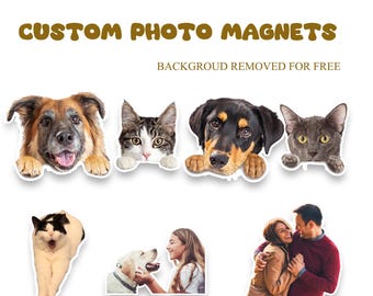 Custom Photo Cutout Fridge Magnet | Pet, Couple & Family Gift