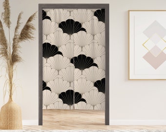 Plume Noren Door Curtain with Velcro/Grommet/Sleeve, Japanese Window Curtain for Kitchen, Window Treatments for Partition