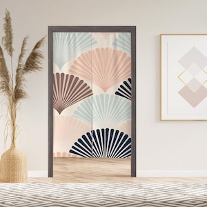 Japanese Noren Door Curtain with Velcro/Grommet/Sleeve, Japanese Window Curtain for Kitchen, Window Treatments for Partition