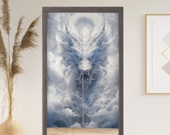 Panel artístico de la puerta del Dragón Blanco Noren