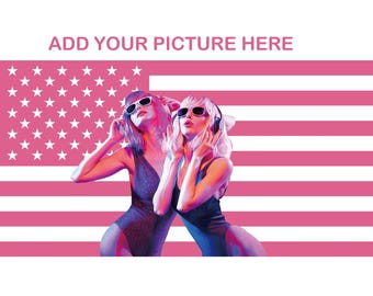 Custom Your Pink Power Flag, Pretty in Pink Stars, Fame & Flag, Flagged by Me, The Fan Flag, Icons United