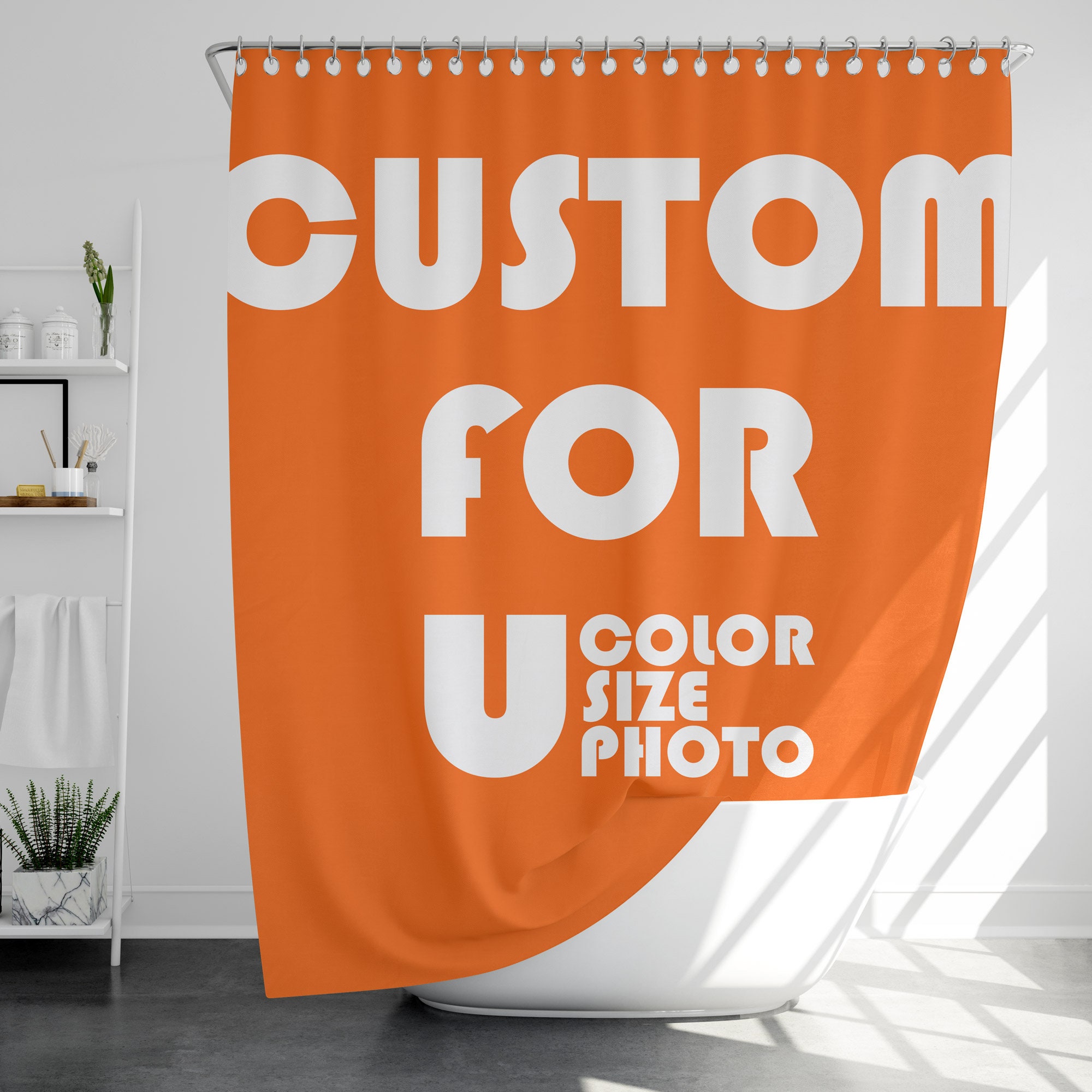Handmade Custom Shower Curtain Personalized Photo Pattern Logo Curtain Water Proof Modern Bathroom Decor Housewarming Commemorative Gift