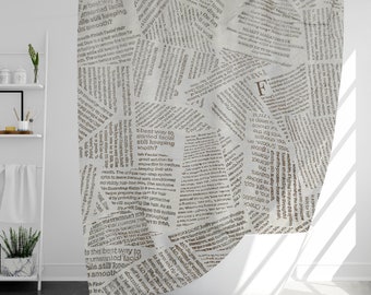 Tenda da doccia minimalista in carta con 12 ganci, 100% impermeabile, decorazione moderna per il bagno, regalo per l'inaugurazione della casa.