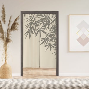 Bamboo Shadow Natural linen curtains, Decorative partition curtains for kitchen/bedroom/bathroom