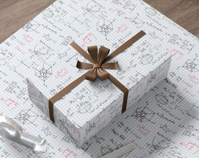 Math Whiz Wrapping Paper - Etsy