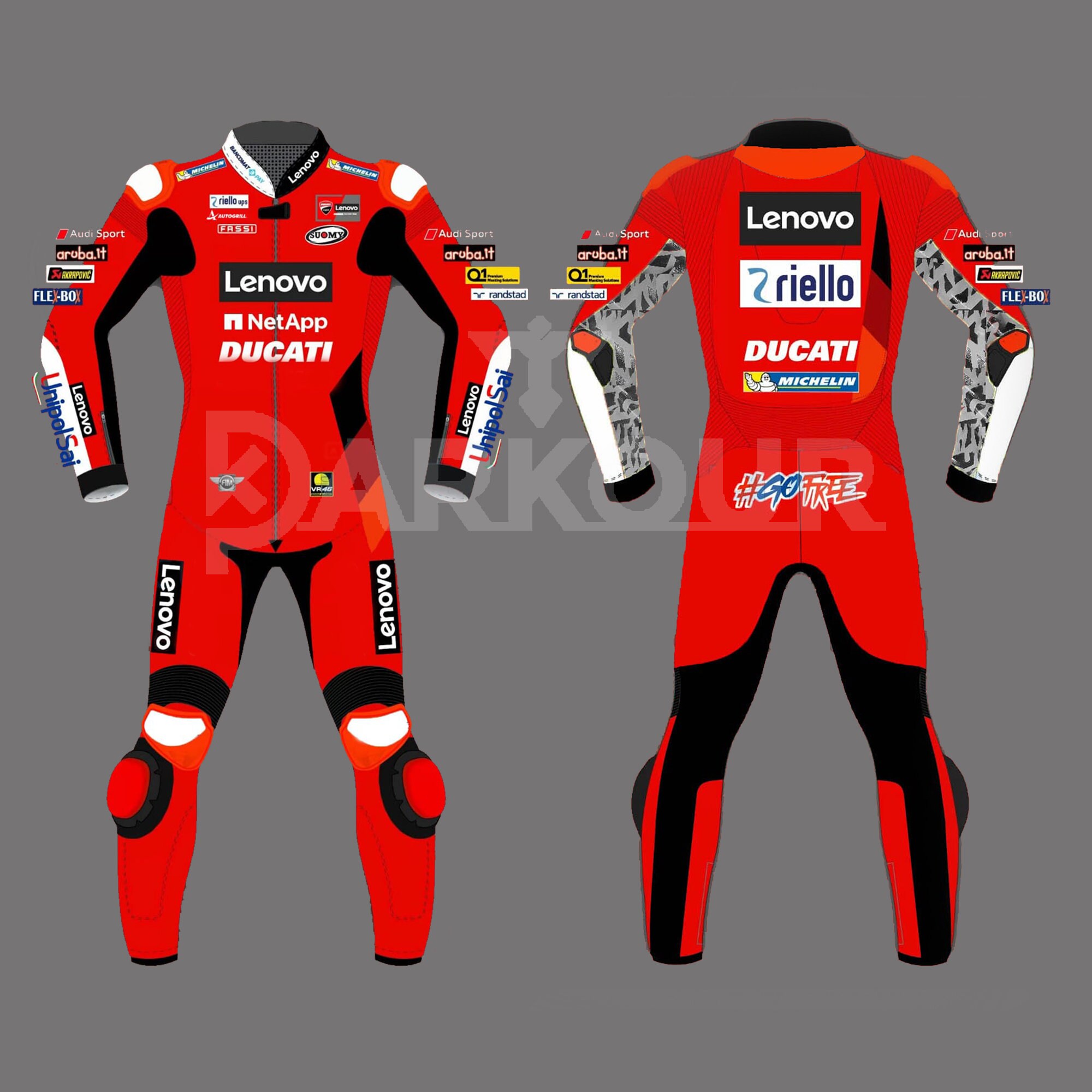 Lenovo Ducati Motorbike Suit real Motorcycle Leather Suit Gift for
